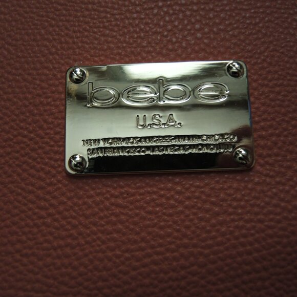 bebe Orange Tote Bag with Short Handles & Crossbody Strap 13" x 13" x 4" New? - Picture 3 of 16